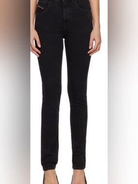 Diesel Black Gold Women’s Skinny Jeans with Cutout Panel Sides Size 25
